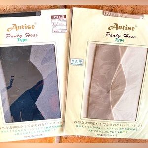 Antise silky panty hose. Free size. Nude or black. $8 for 3 pairs.